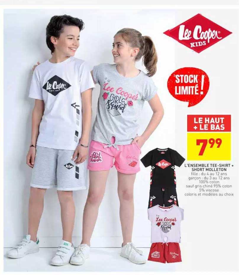l'ensemble tee-shirt + short molleton