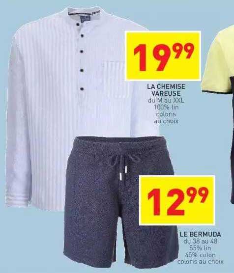 la chemise vareuse, le bermuda
