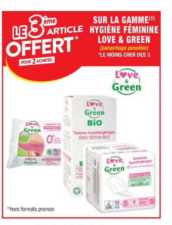 la gamme hygiène féminine love & green