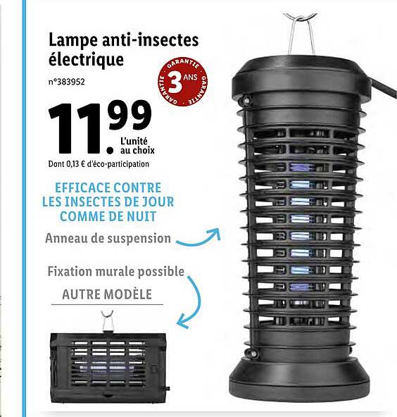 lampe anti-insectes électrique