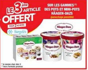 les gammes des pots et mini-pots häagen-dazs