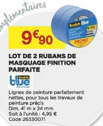 lot de 2 rubans de masquage finition parfaite scotch blue