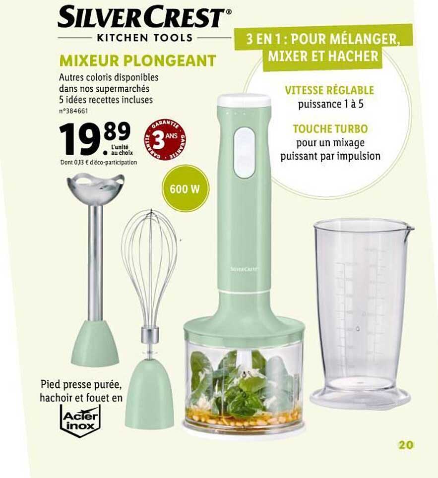 mixeur plongeant silver crest