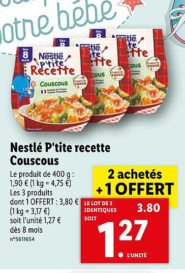nestlé p'tite recette couscous
