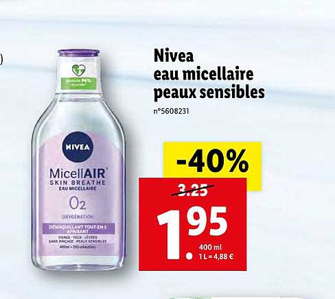 nivea eau micellaires peaux sensibles