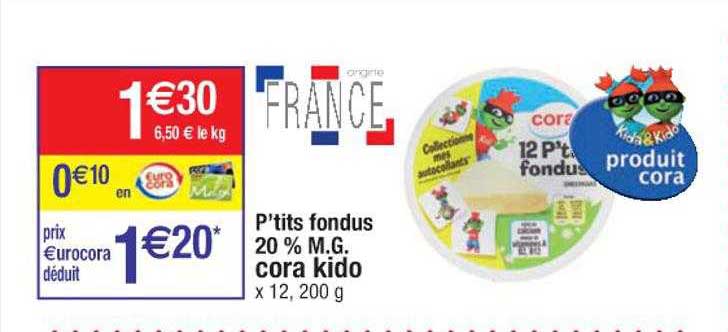 p'tits fondus 20% m.g. cora kido