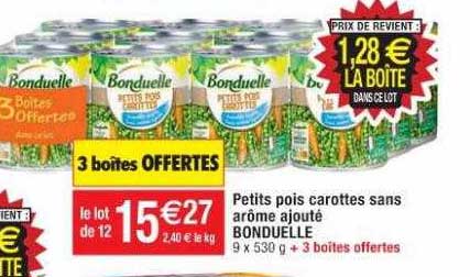 petits pois carottes sans arôme ajouté