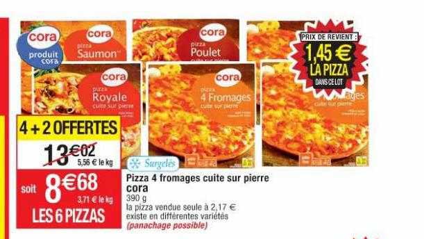 Pizza 4 Fromages Cuites Sur Pierre Cora