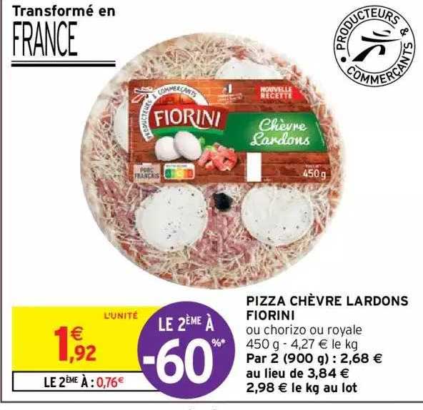Pizza Chèvre Lardons Fiorini