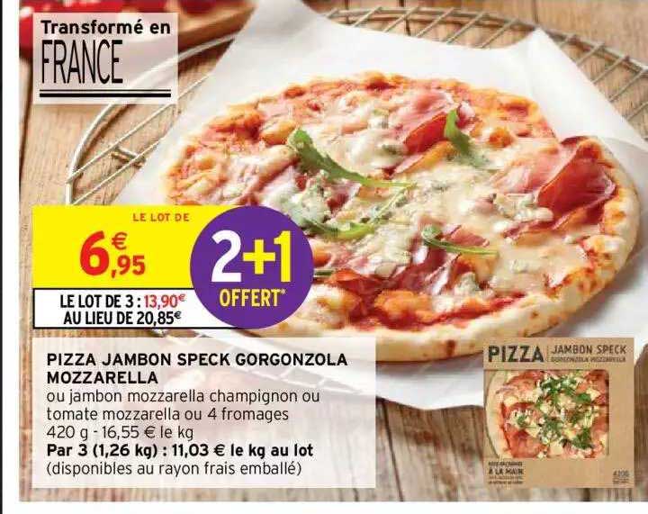 Pizza Jambon Speck Gorgonzola Mozzarella