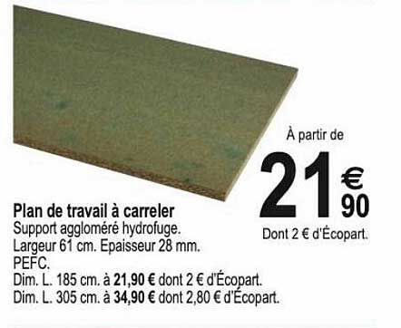 plan de travail à carreler