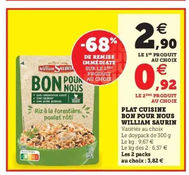 plat cuisiné bon pour nous William saurin