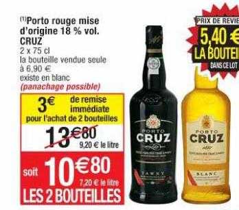 porto rouge mise d'origine 18% vol. cruz