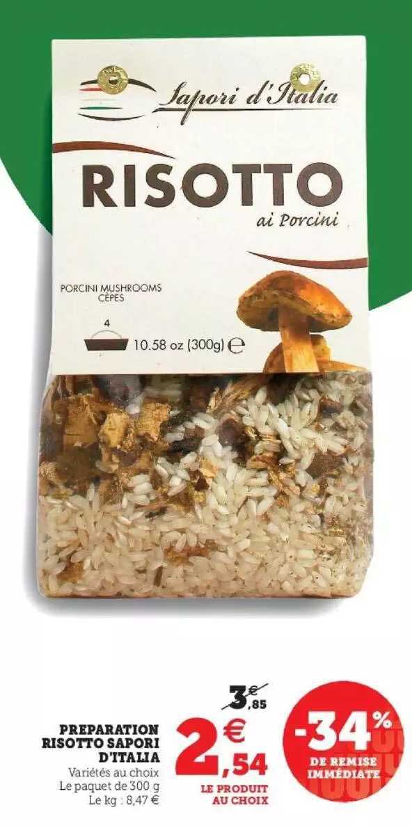 préparation risotto sapori d'italia