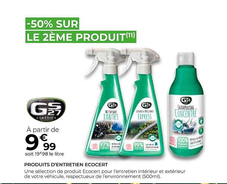 produits d'entretien ecocert gs27