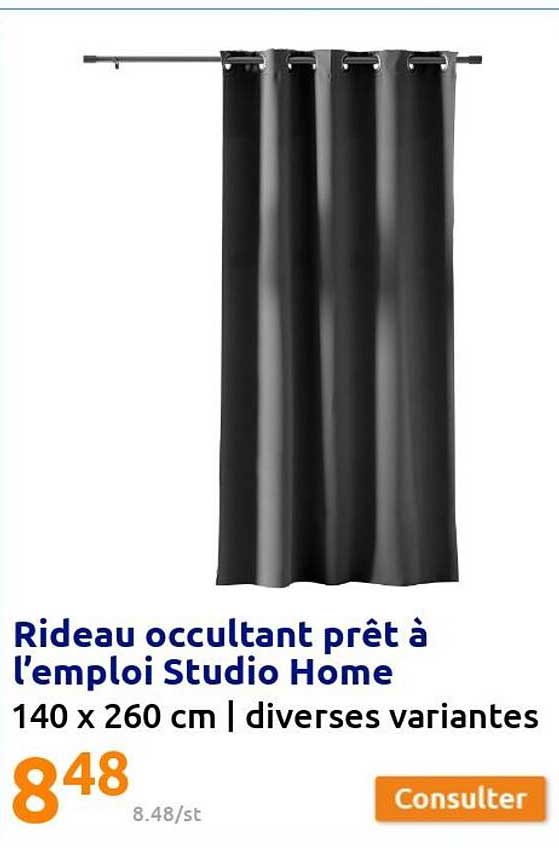 Rideau Occultant Prêt à L'emploie Studio Home
