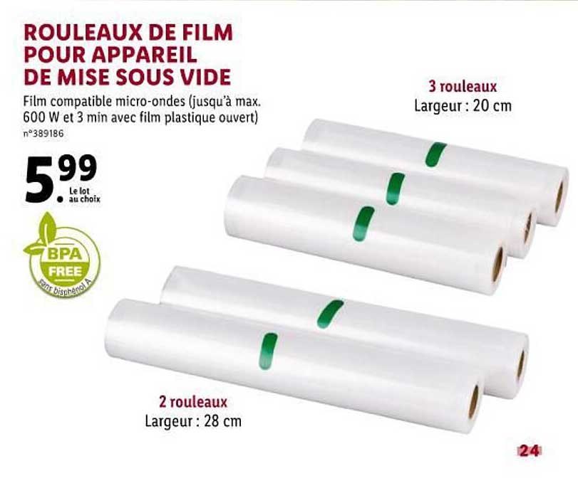 Rouleaux De Film Pour Appareil De Mise Sous Vide