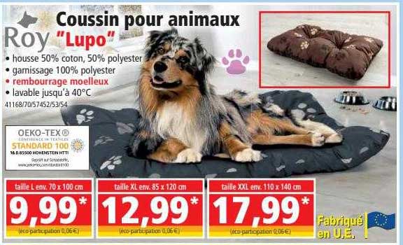roy coussin pour animaux "lupo"