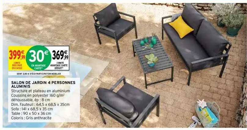 salon de jardin 4 personnes aluminis