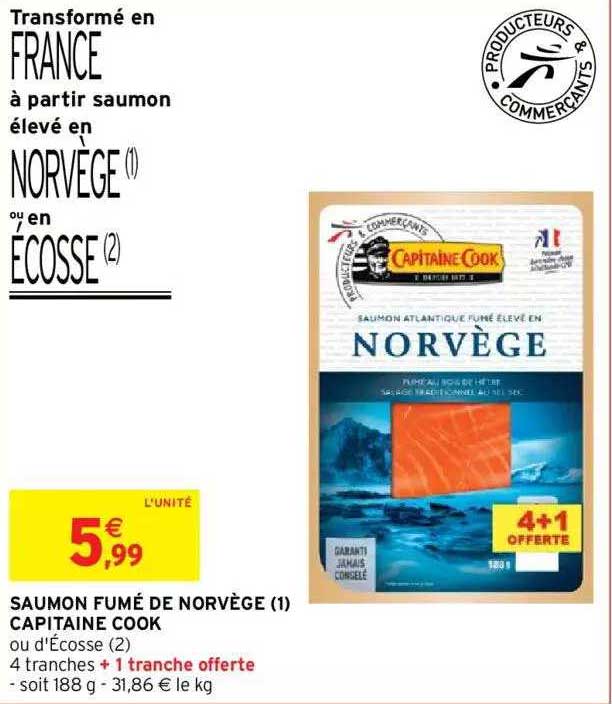 saumon fumé de norvège capitaine cook
