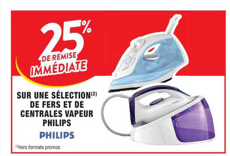 sélection de fers et de centrales vapeur philips
