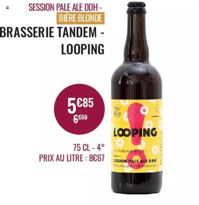 session pale ale ddh-bière blonde brasserie tandem-looping