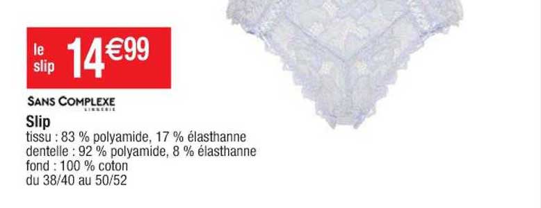 slip sans complexe