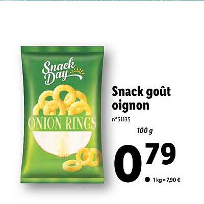 snack goût oignon snack day