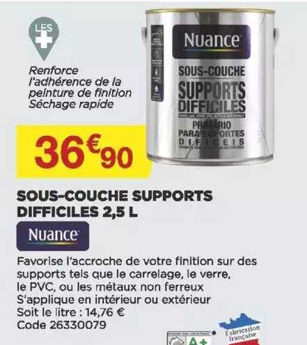 sous-couche supports difficiles 2.5 l nuance
