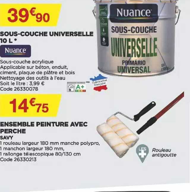 sous-couche universelle nuance ou ensemble peinture avec perche savy