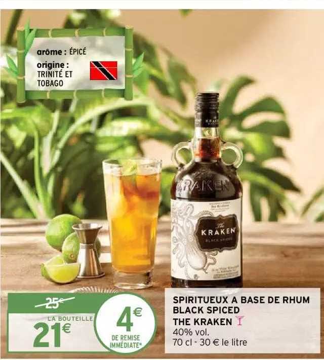 spiritueux à base de rhum blacks spiced the kraken