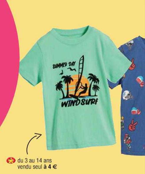 tee-shirt du 3 au 14 ans