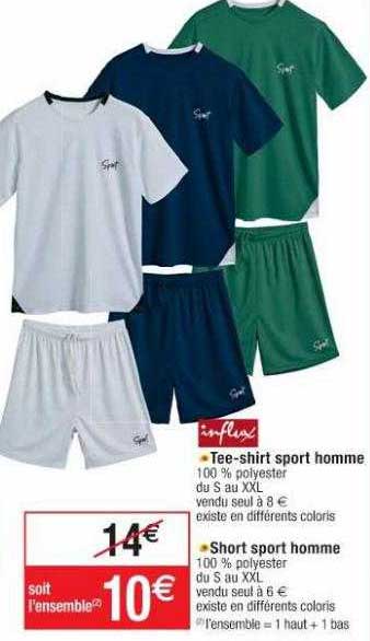 tee-shirt sport homme influx