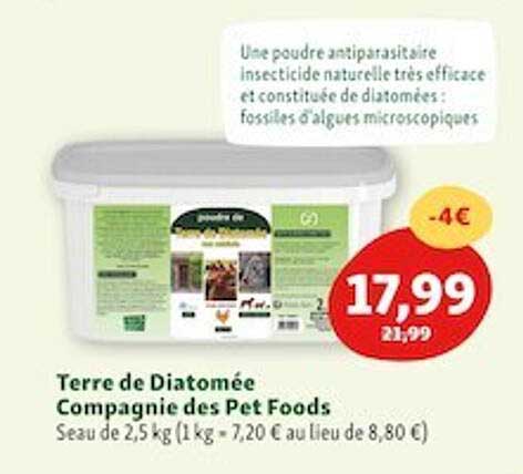 terre de diatomée compagnie des pet foods