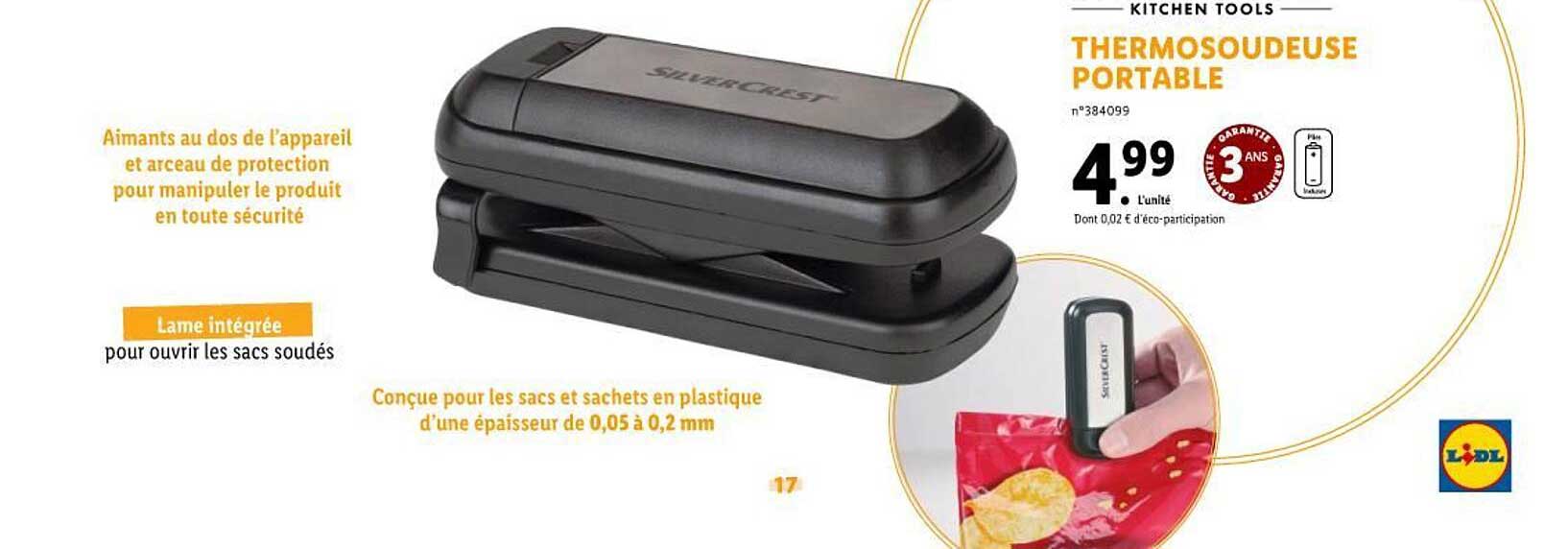 thermo soudeuse portable silver crest