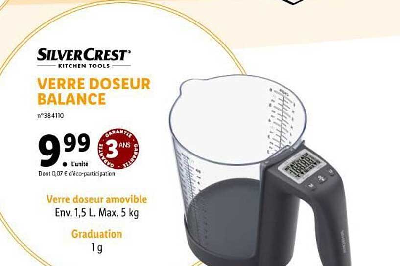verre doseur balance silver crest