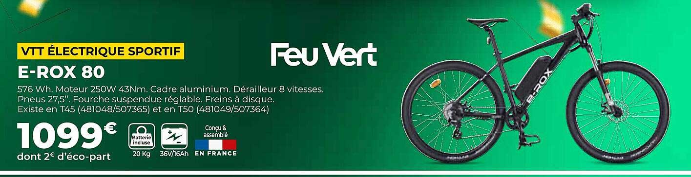 vtt électrique sportif e-rox 80