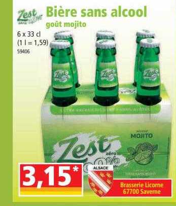 zest bière sans alcool goût mojito