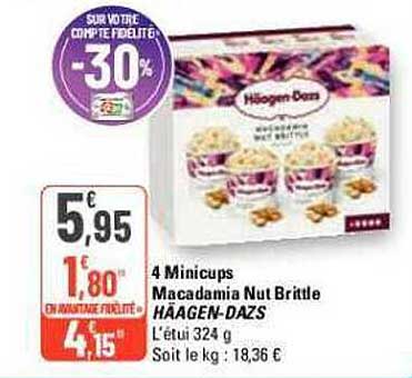 4 minicups macadamia nut brittle häagen-dazs