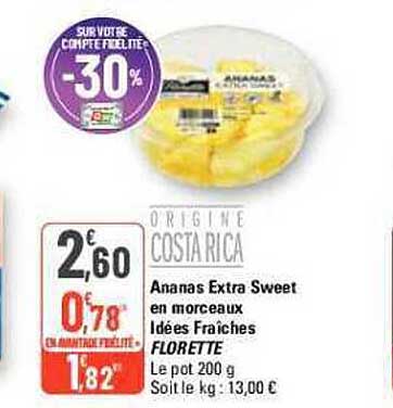 ananas extra sweet en morceaux idées fraîches florette