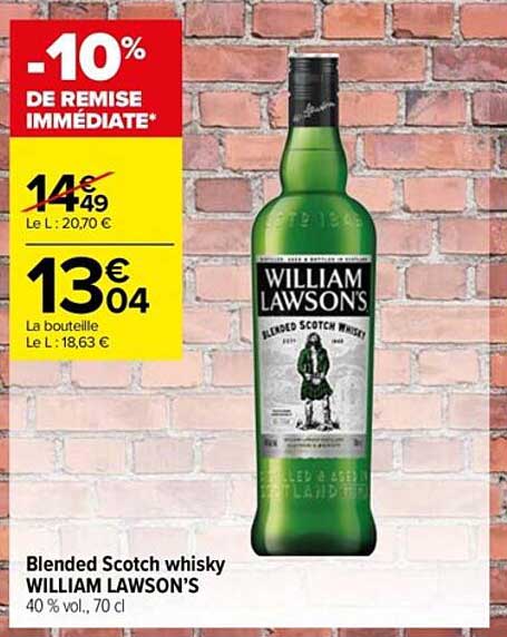 blended scotch whisky william lawson's