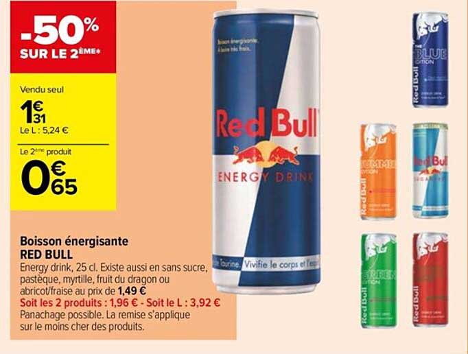 boisson énergisante red bull