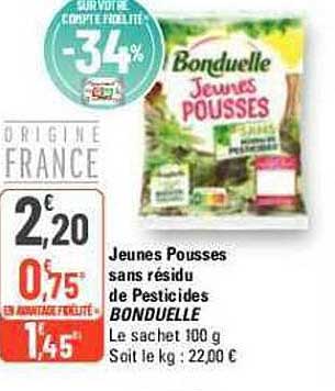 jeunes pousses sans résidu de pesticides bonduelle