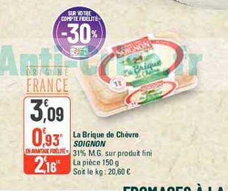 La Brique De Chèvre Soignon