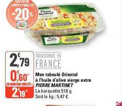 mon taboulé oriental à l'huile d'olive vierge extra pierre martinet