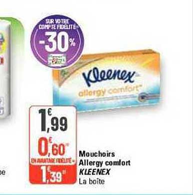 mouchoirs allergy comfort kleenex