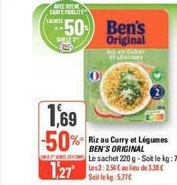 Riz Au Curry Et Légumes Ben's Original