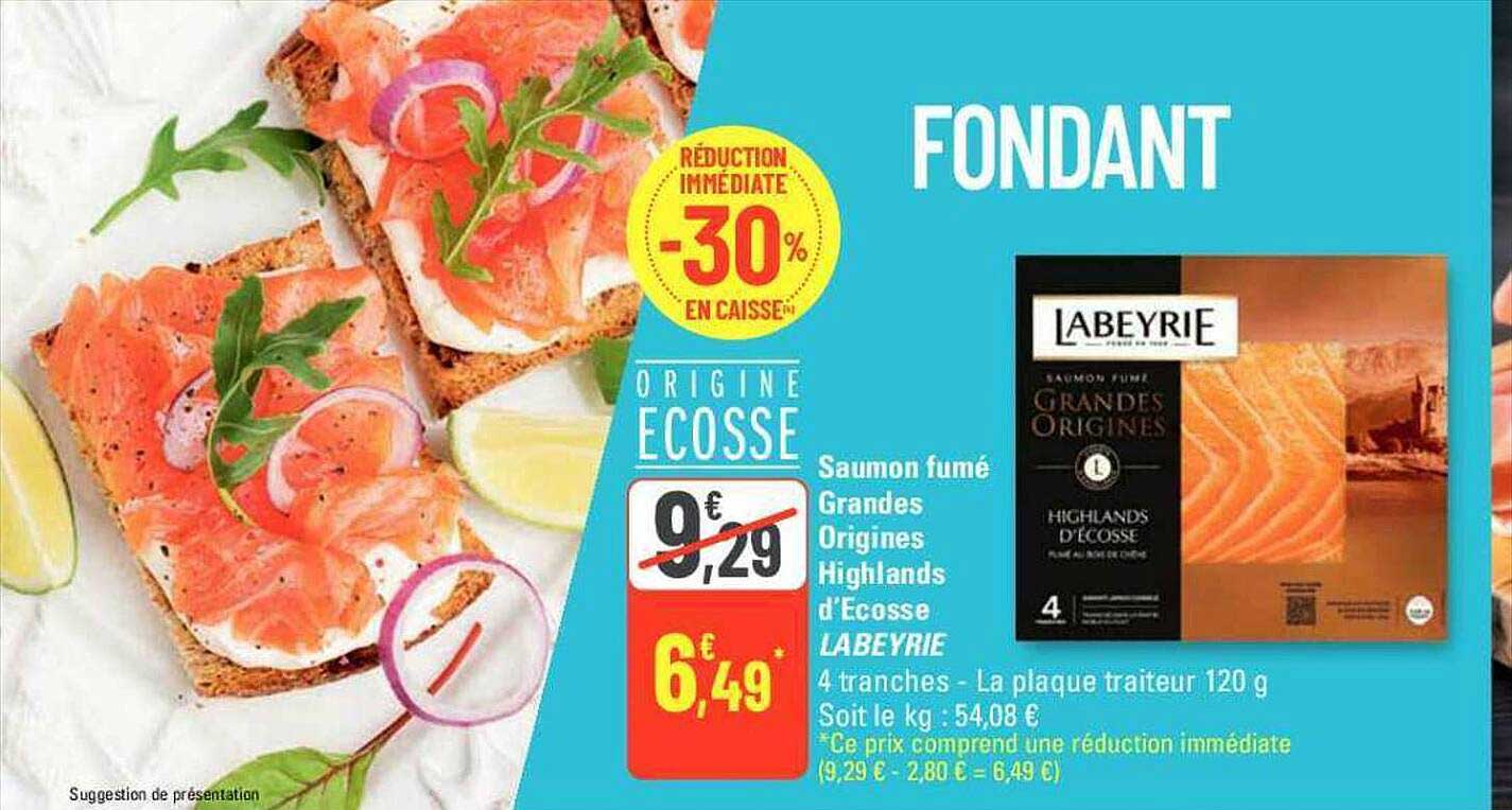 saumon fumé grandes origines highlands d'écosse labeyrie