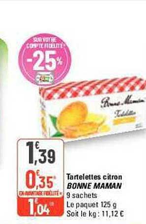 tartelettes citron bonne maman