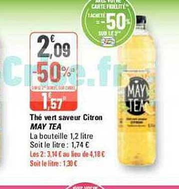 thé vert saveur citron may tea